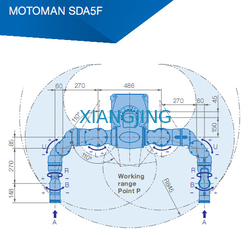หุ่นยนต์หยิบและวางอุตสาหกรรม YASKAWA SDA5F 5 กก. น้ำหนักบรรทุก 845 มม. แขน Robots