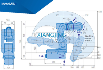เลือกและวางหุ่นยนต์ Yaskawa มือสอง 0.5 กก. น้ำหนักบรรทุก 350 มม. แขน Robots
