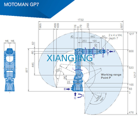 YASKAWA GP7 เลือกและวางแขนกล 7 กก. น้ำหนักบรรทุก 927 มม. แขนหุ่นยนต์