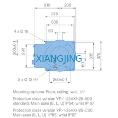 6 แกน YASKAWA GP25 เครื่องคัดแยกและวาง 25 กก. น้ำหนักบรรทุก 1730 มม. แขนหุ่นยนต์อุตสาหกรรม