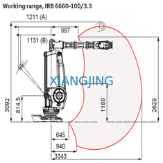 แขนหุ่นยนต์อุตสาหกรรม 6 แกน ABB IRB 6660 ใช้สำหรับตัดแขนหุ่นยนต์