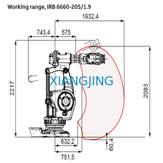 แขนหุ่นยนต์อุตสาหกรรม 6 แกน ABB IRB 6660 ใช้สำหรับตัดแขนหุ่นยนต์