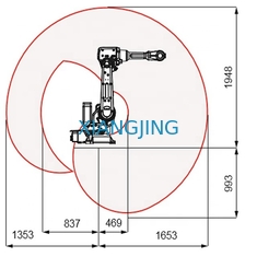 ใช้หุ่นยนต์อุตสาหกรรม ABB การจัดการวัสดุหุ่นยนต์ ABB IRB 2600ID 6 แกนหุ่นยนต์ฮิวแมนนอยด์