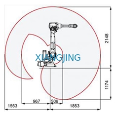 ใช้หุ่นยนต์อุตสาหกรรม ABB การจัดการวัสดุหุ่นยนต์ ABB IRB 2600ID 6 แกนหุ่นยนต์ฮิวแมนนอยด์
