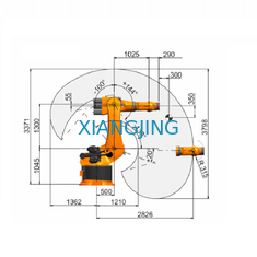 แขนหุ่นยนต์อุตสาหกรรม KUKA 6 แกน KR 360 R2830 สำหรับหุ่นยนต์จัดเรียงสินค้า